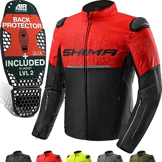 SHIMA DRIFT メンズバイクジャケット - 軽量 通気性 サマーメッシュ メンズ シティ バイカージャケット CEパッド付き