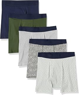 Amazon Essentials Men's Breathable Cotton Boxer Briefs, Tagless