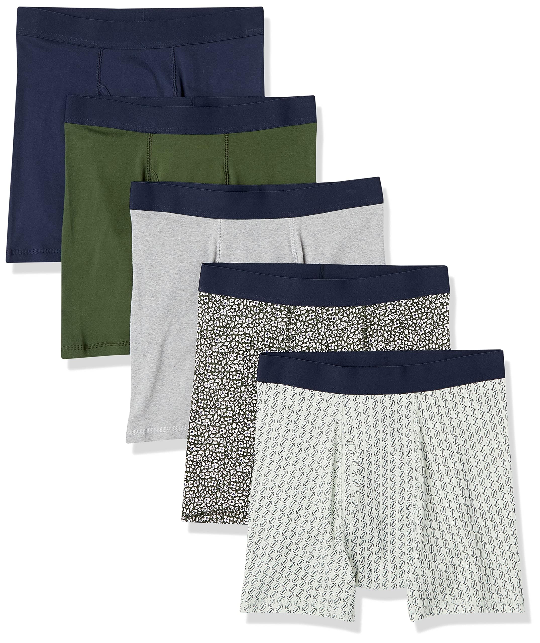Amazon Essentials Men's Breathable Cotton Boxer Briefs, Tagless