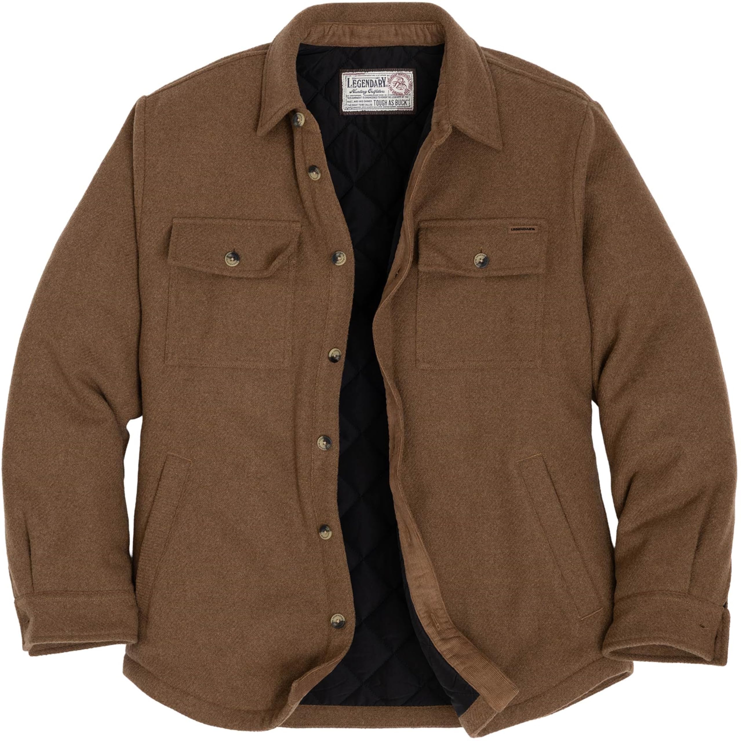 Legendary Whitetails Button Up Wool Insulated Shirt Jacket Giacca Camicia Uomo (
