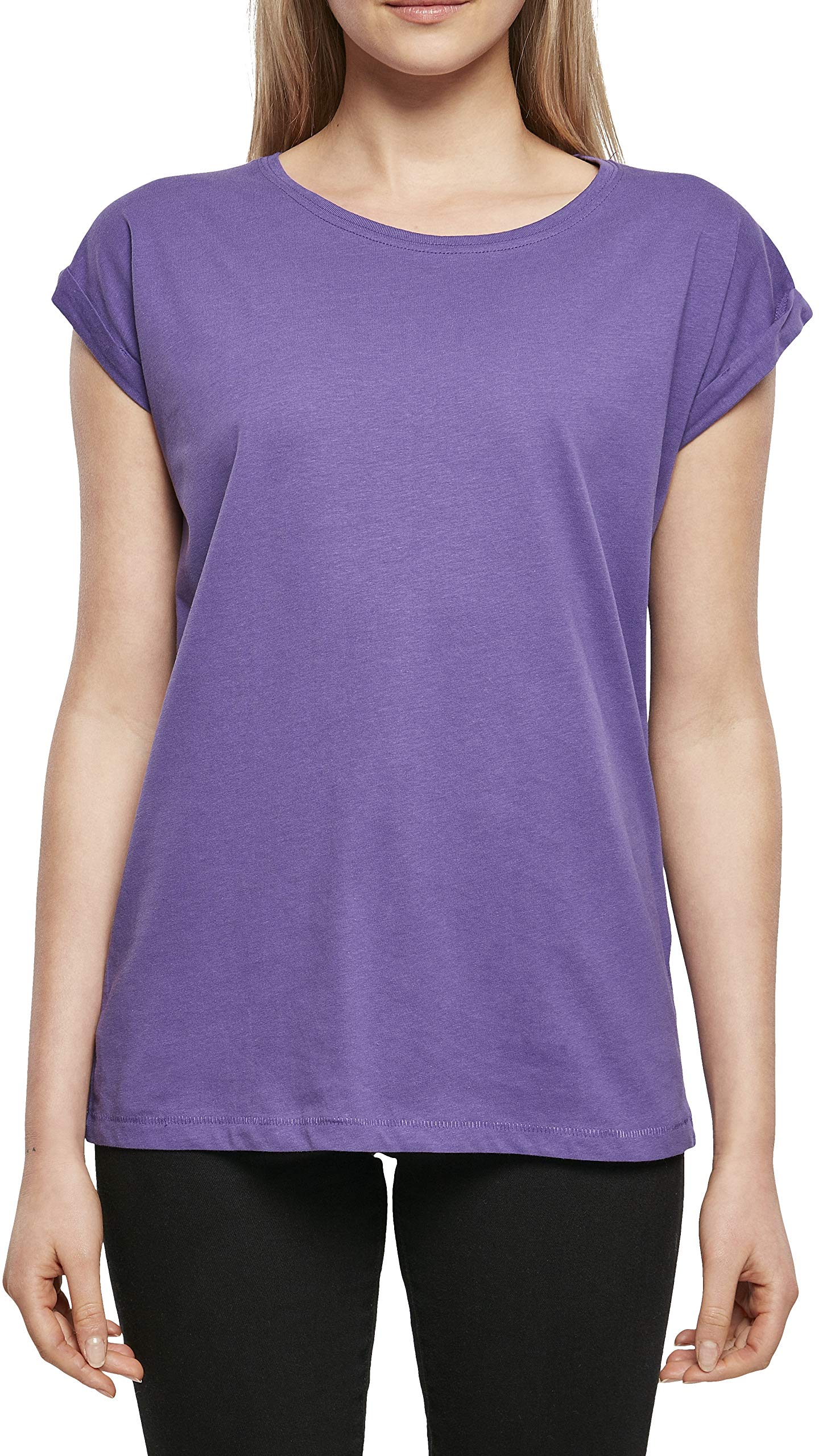 KiarenzaFD Build Your Brand Ladies Extended Shoulder Tee Ultraviolet L BY021-014