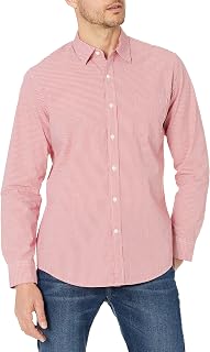 Amazon Essentials Men's Casual Poplin Long Sleeve Regular Fit Shirt