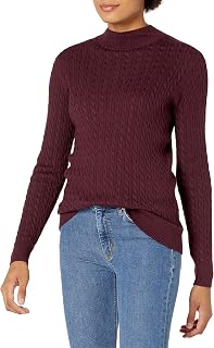 Amazon Essentials Women's Lightweight Long Sleeve Cable Knit Sweater