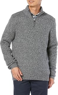 Amazon Essentials Men's Sweater, Quarter Zip, Soft Touch, Long Sleeve