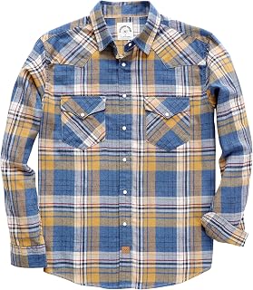 Dubinik® 6 oz Men's Flannel Shirt Long Sleeve Snap Closure