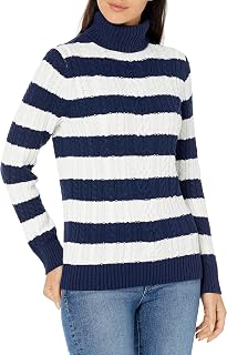 Amazon Essentials Women's Lightweight Cable Knit Turtleneck Jumper, Available in Plus Sizes