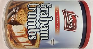 Lieber's Non Gebrokts Gluten Free Graham Crumbs Kosher For Passover 10 oz. Pack Of 6.