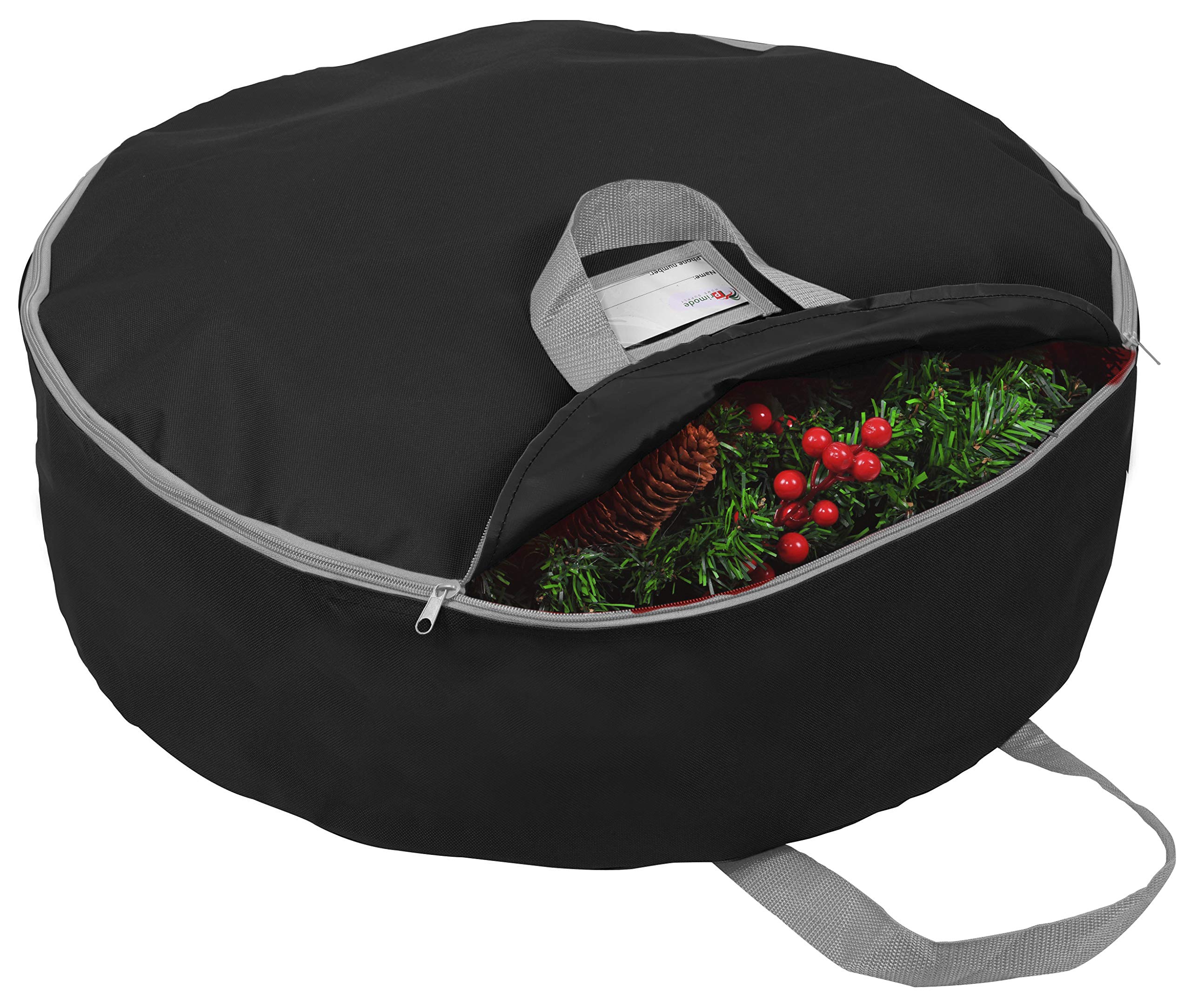 Primode Heavy Duty Christmas Wreath Storage Bag 24"- Garland Wreaths Container w