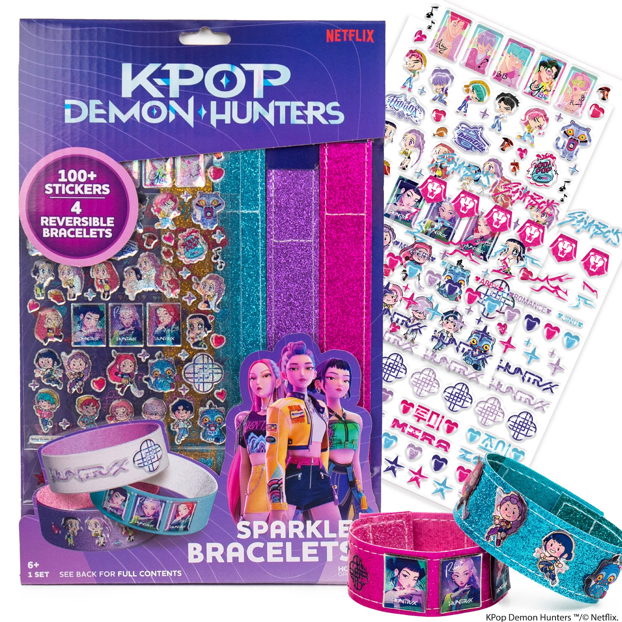 Horizon Group USA Sparkle Bracelet Making Kit, Netflix Kpop Demon Hunters | 4 Re