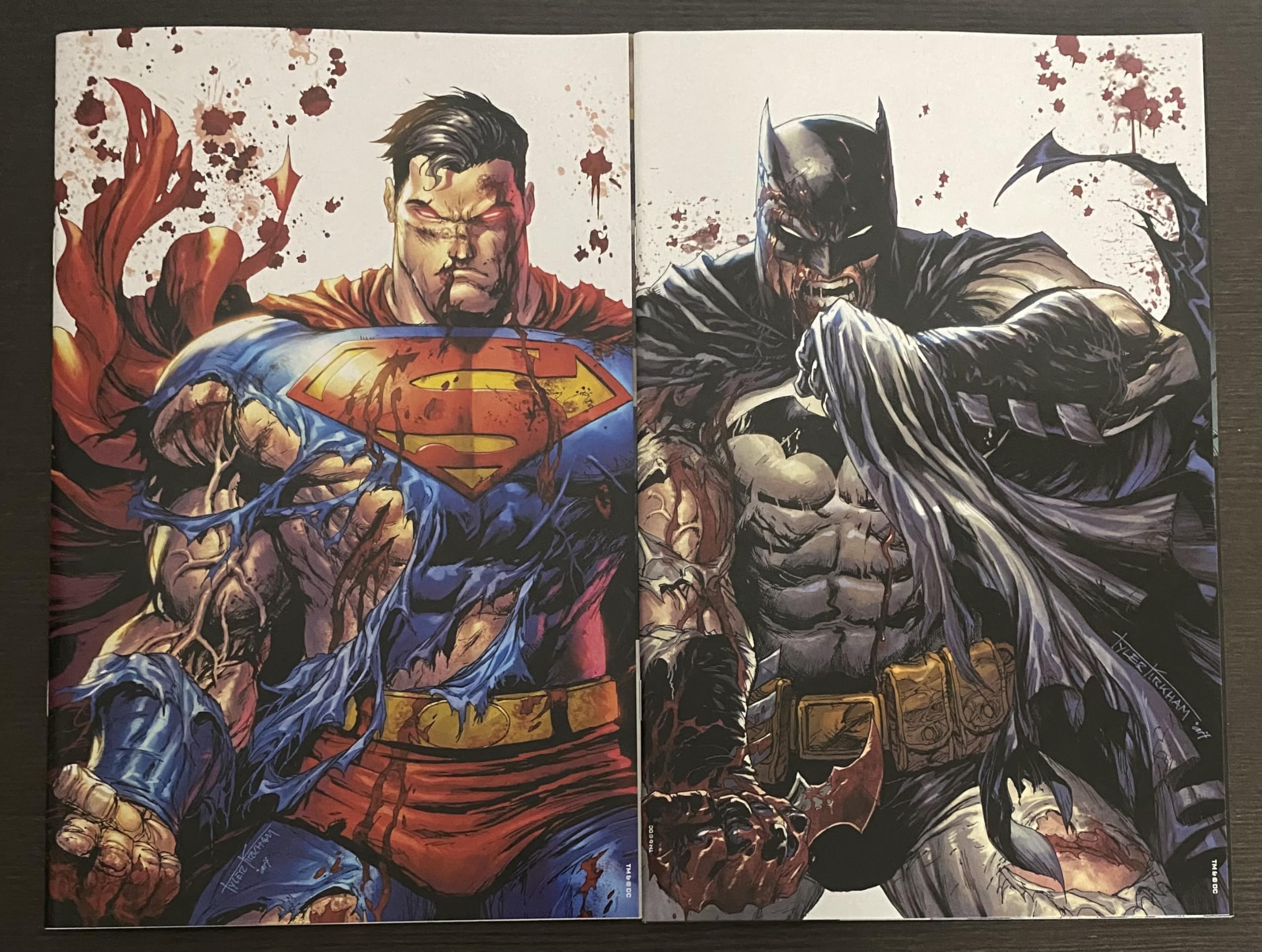 Superman Batman #1 SDCC 2023 Convention Exclusive Virgin Battle Damage Variant D