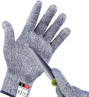 THOMEN 4 PCS (M+L) Cut Resistant Gloves Level 5 Protection for Kitchen, Upgrade Safety Anti Cutting Gloves for Meat Cutting