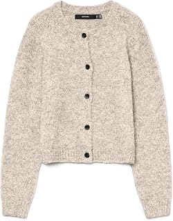 Vero Moda Vmnovah LS O-Neck Button Cardi Ga Noos Vmnovah LS O-Neck Button Cardi Ga Noos Women's (Pack of 1)