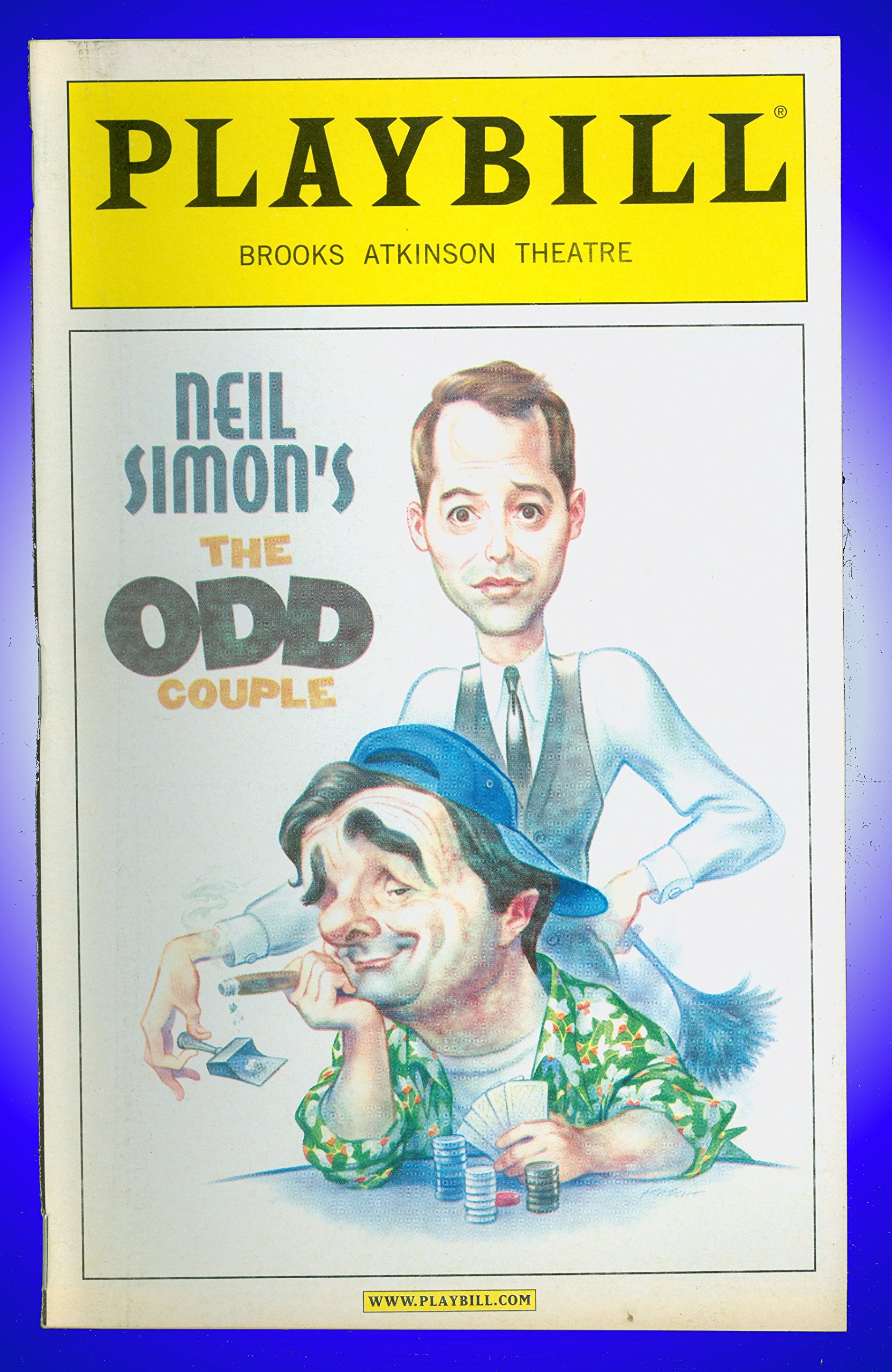 The Odd Couple, Opening Night Broadway playbill + Nathan Lane , Matthew Broderic