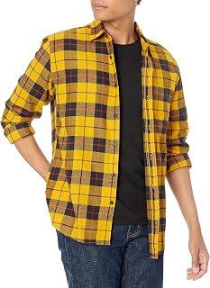 Amazon Essentials Men's Flannel Shirt with Long Sleeves
