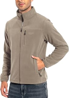 Pioneer Camp Mens Fleece Jacket Full Zip Lightweight Windproof Zip Up Jacket