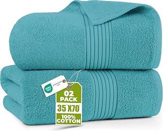 Utopia Towels Extra Large Bath Sheets, 2 Pack, 35x70 in, Cotton, Turquoise