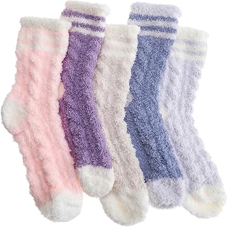 ANTSANG Womens Fuzzy Socks, Fluffy Cozy Winter Comfy Fleece Slipper Socks