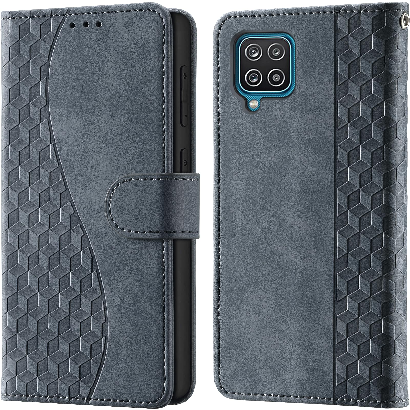 Cover for Samsung Galaxy A12 wallet case Grey