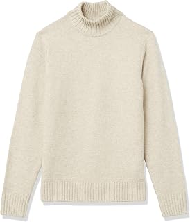 Amazon Essentials Men's Long-Sleeve Soft Touch Cotton Blend Turtleneck Sweater, Ribbed