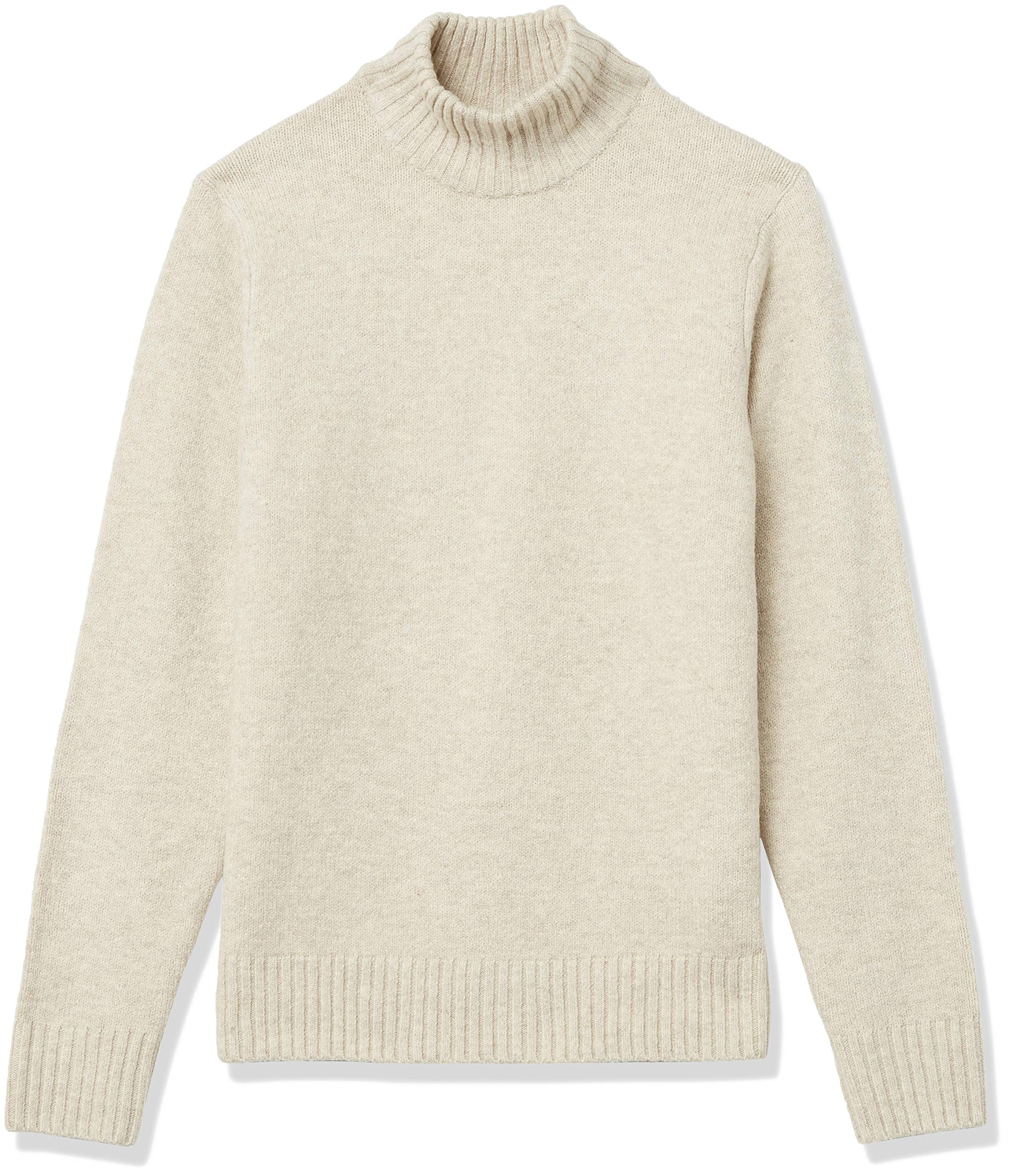 Amazon Essentials Men's Long-Sleeve Soft Touch Cotton Blend Turtleneck Sweater, 