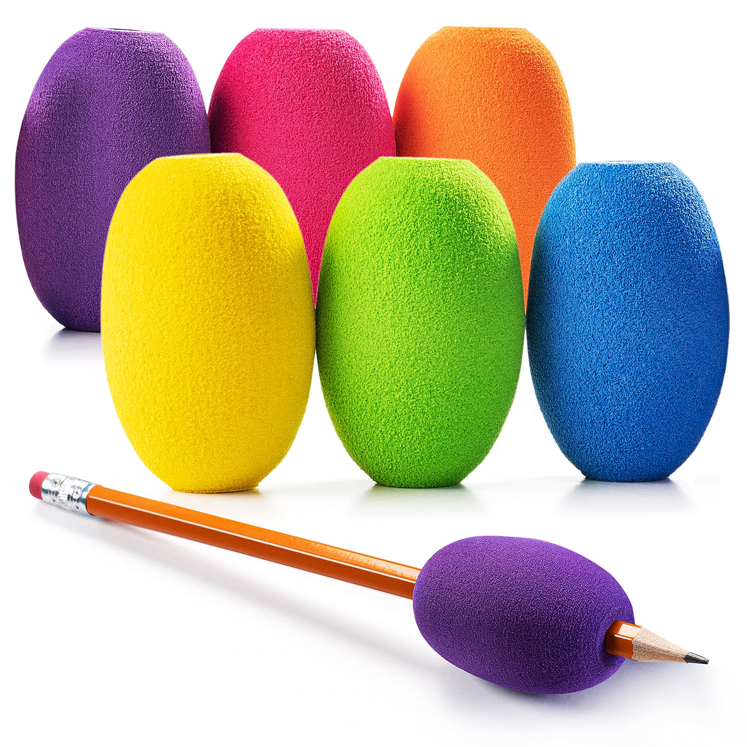 Special Supplies Egg Pen-Pencil Grips for Kids and Adults Colorful, Cushioned Ho