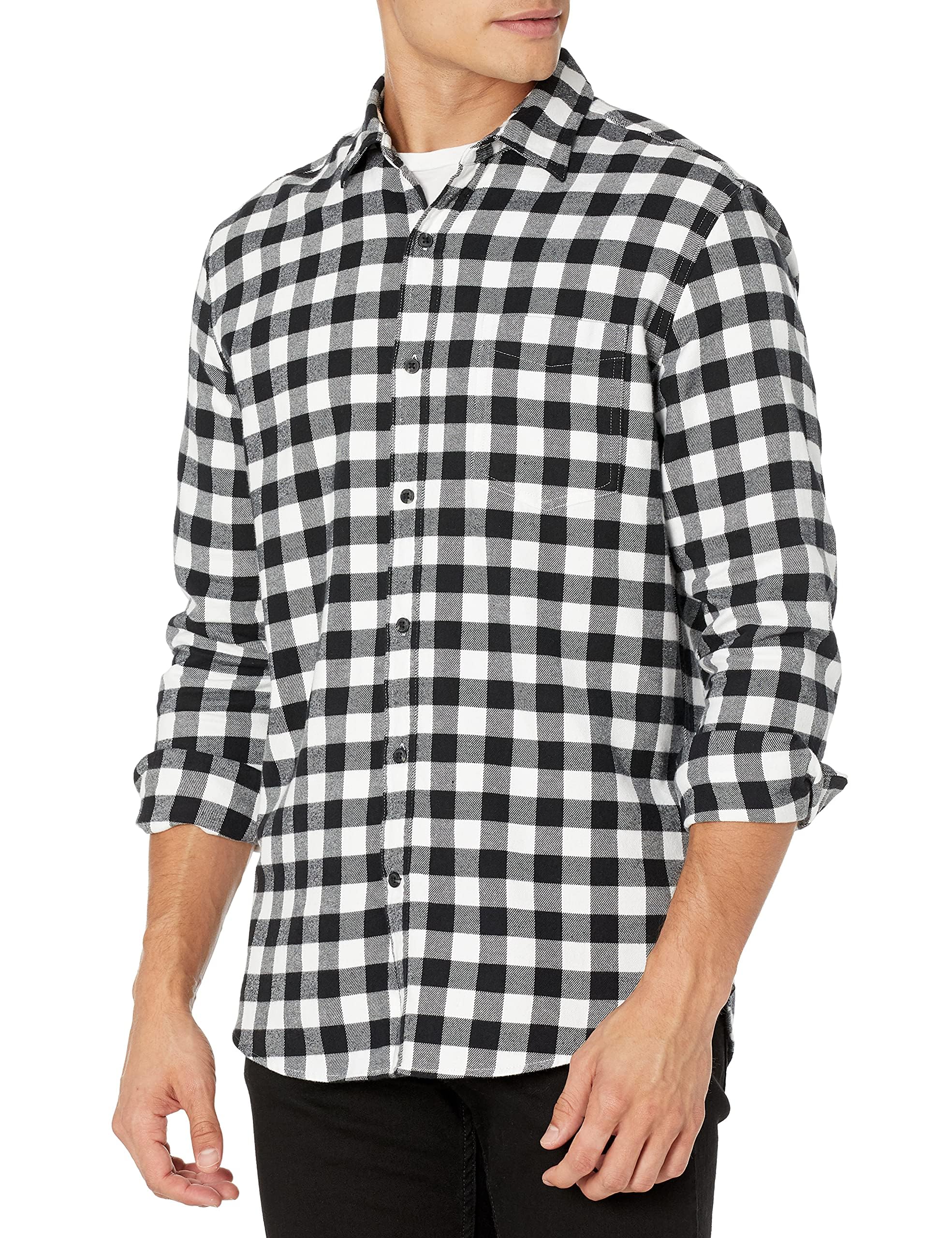 Amazon Essentials Men Long Sleeve Flannel Shirt