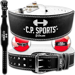 C.P.Sports Weight Lifting Belt XXS - XXXXXXL - Leather - Bodybuilding Belt, Training Belt, Weight Lifting Belt for Men and Women