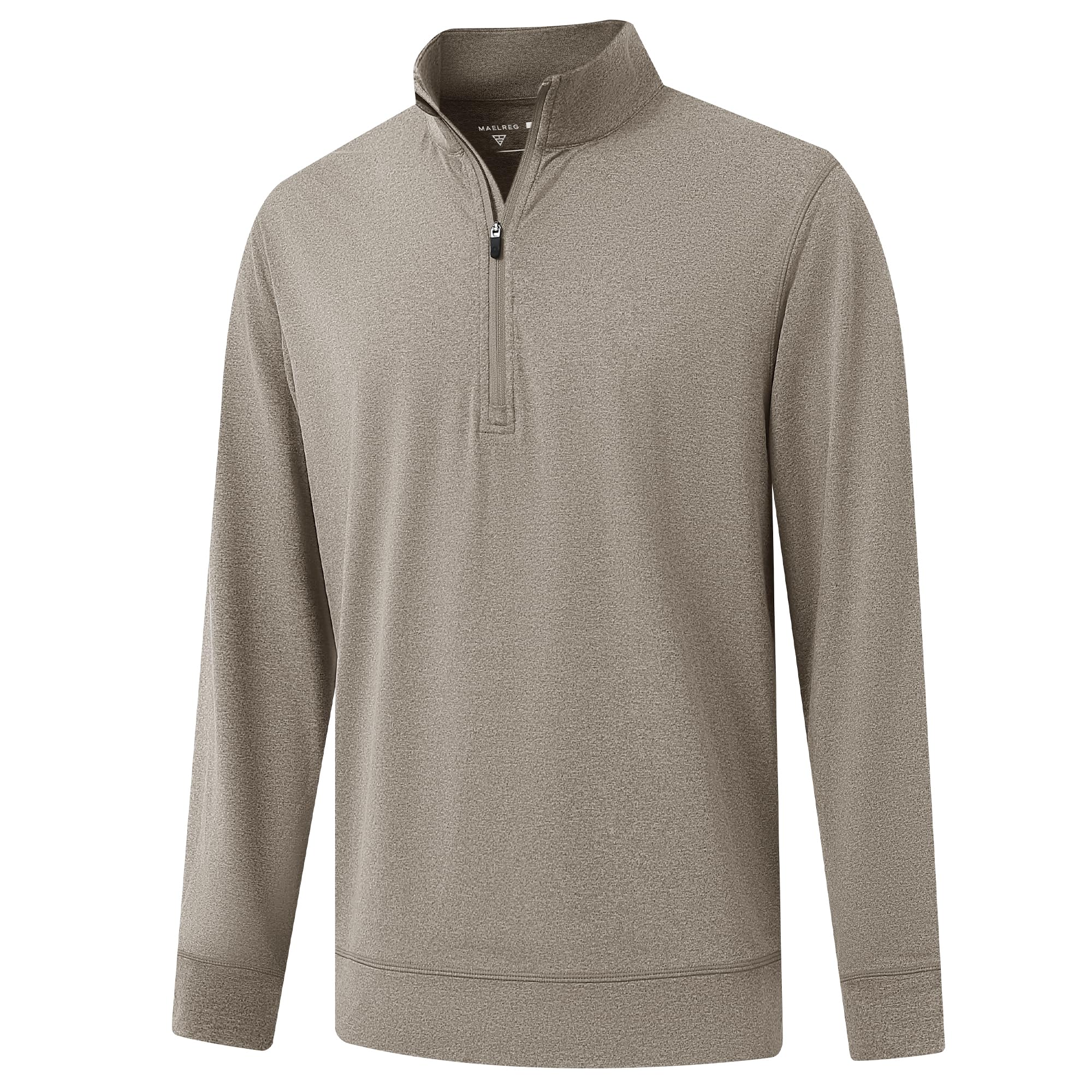 M MAELREG Quarter Zip Pullover Men Moisture Wicking Performance Heather Midlayer
