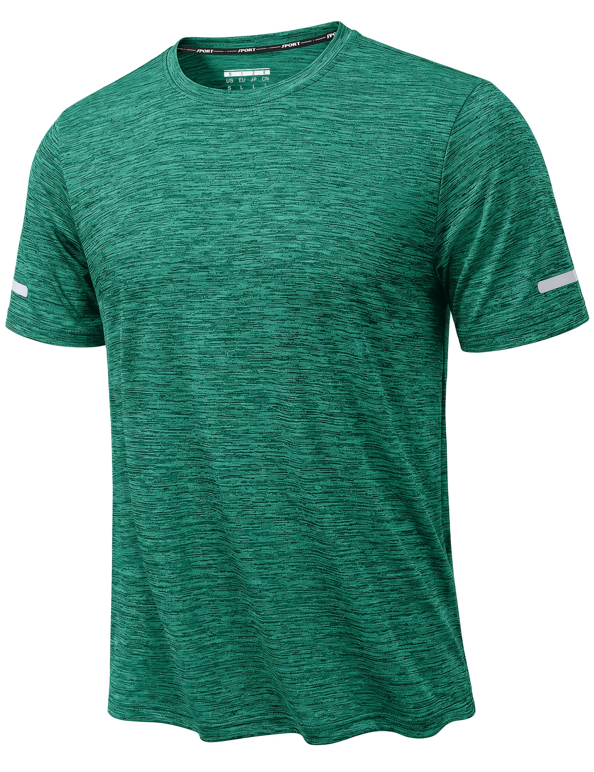 KEFITEVD Men's Training T-Shirt Short Sleeve Quick Dry Breathable Functional Cre