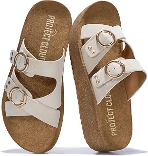 Project Cloud Women Platform Sandals Faux Leather Adjustable Lightweight Buckle Non-Slip Sole Summer Sandals for Women 2026