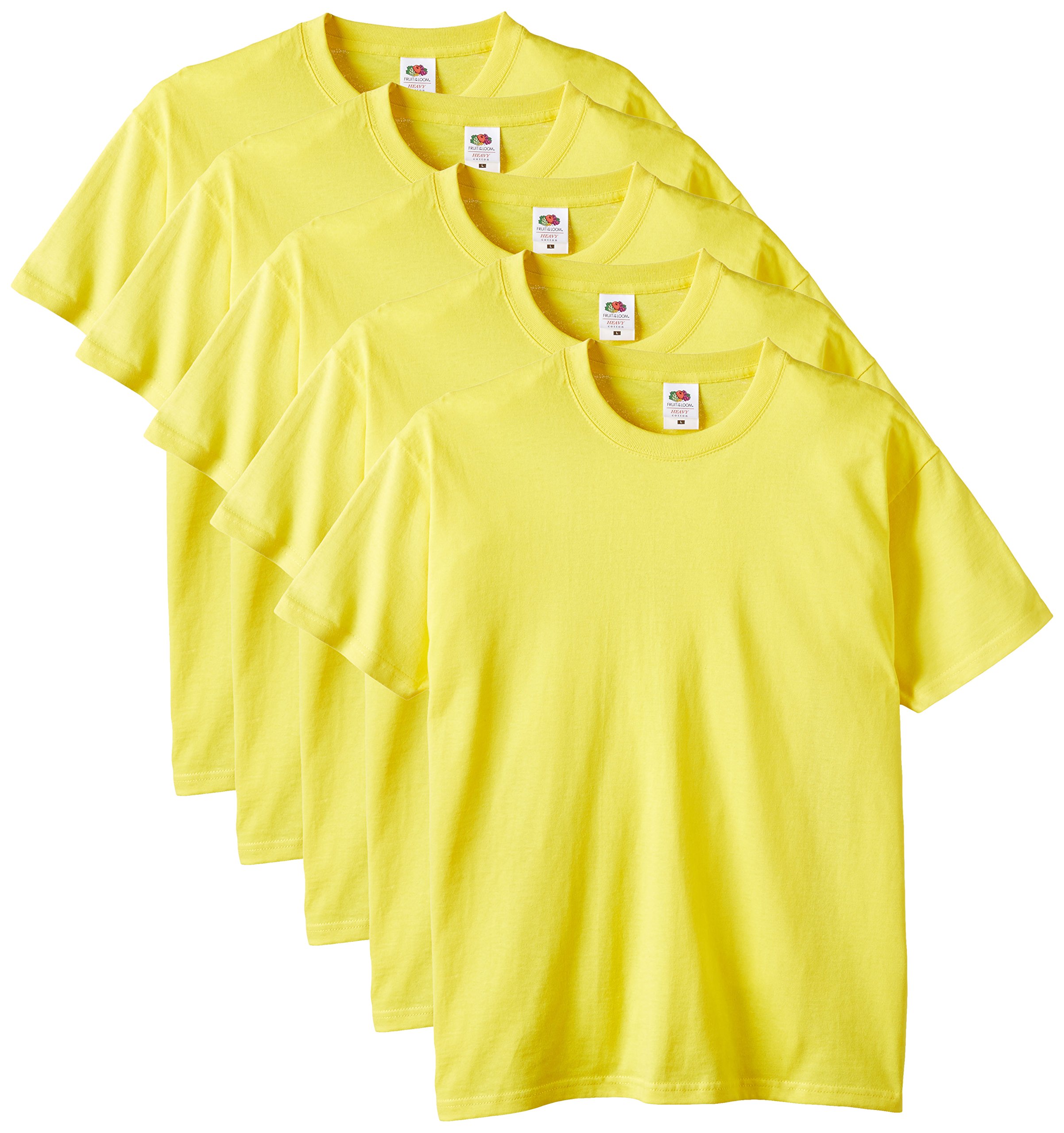 Fruit of the Loom Men's T-Shirt Pack of 5, blue