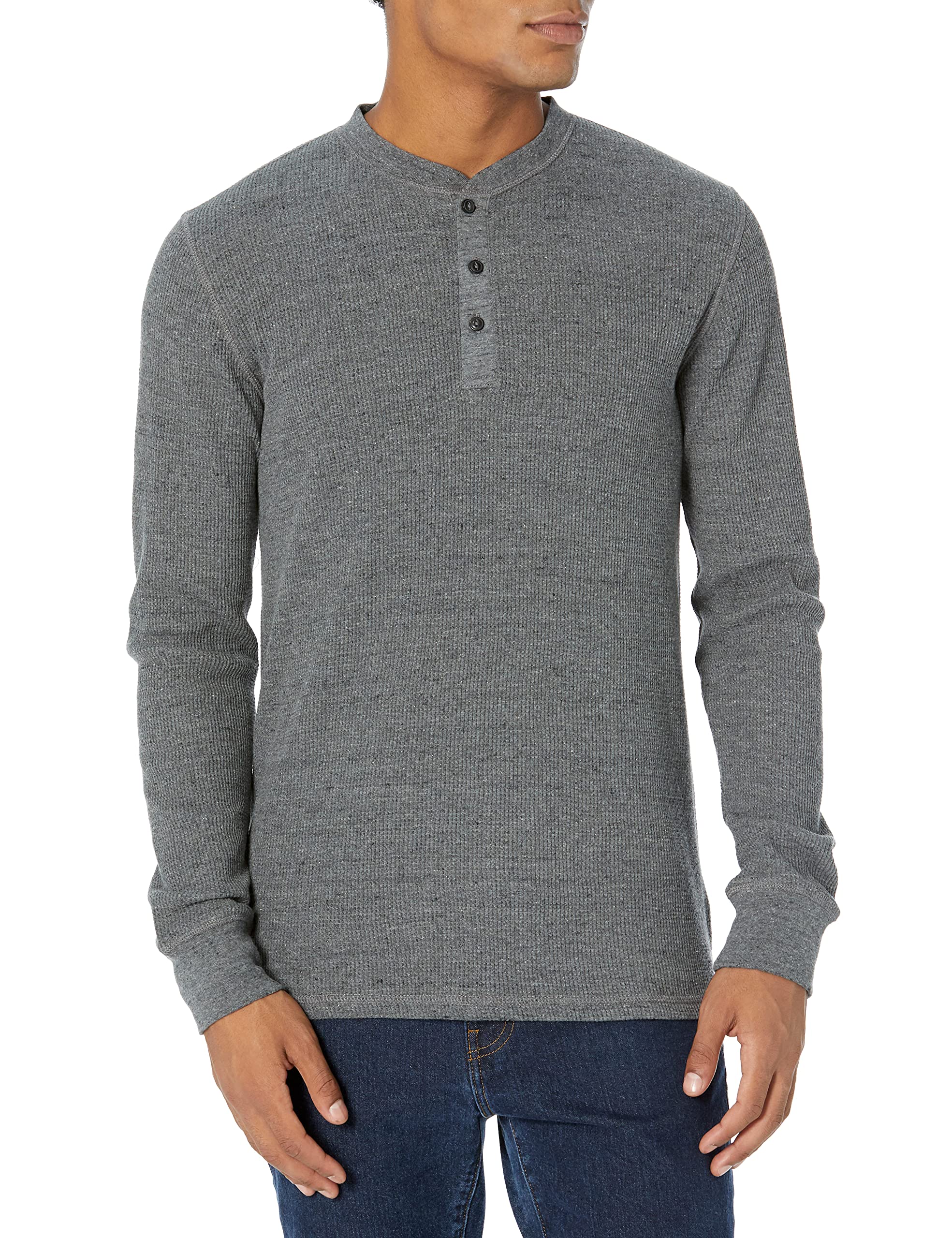 Amazon Essentials Men's Long Sleeve Waffle Henley Shirt