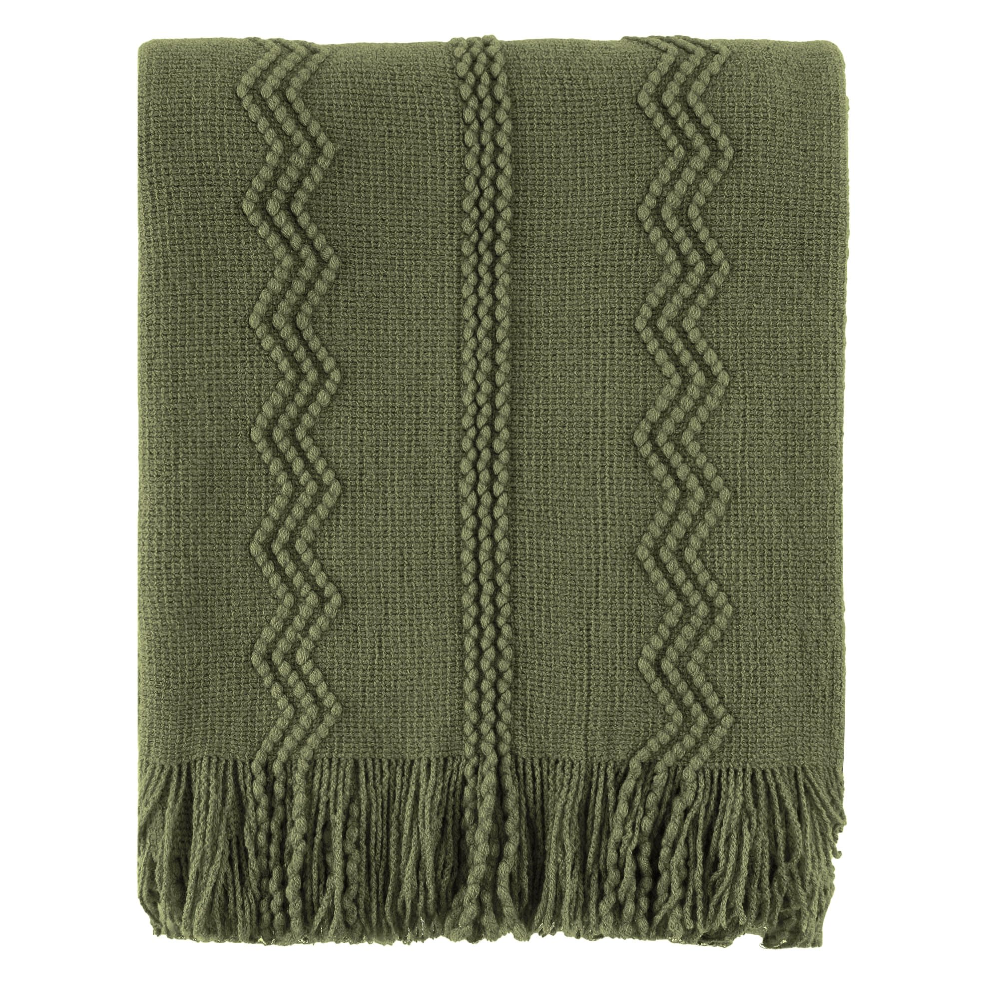 BATTILO HOME Army Green Throw Blanket for Sofa Couch Office Living Room Home Dec
