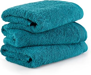 Möve Superwuschel Set of 3 Hand Towels, 50 x 100 cm, Made in Germany, 100% Cotton, Lagoon Blue