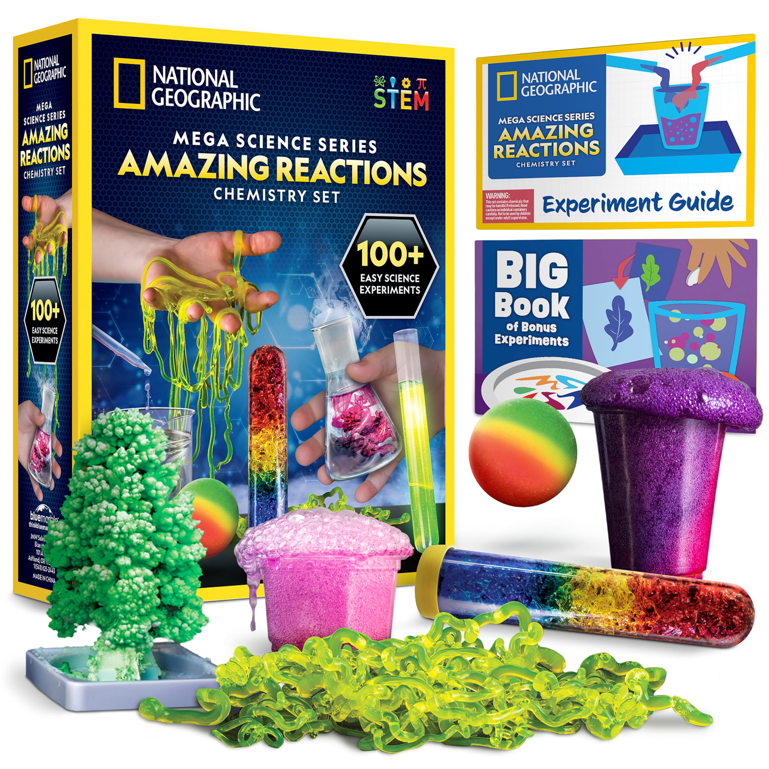 National Geographic Amazing Chemistry Set with 100+ Experiments Ages 8-12 | Crys
