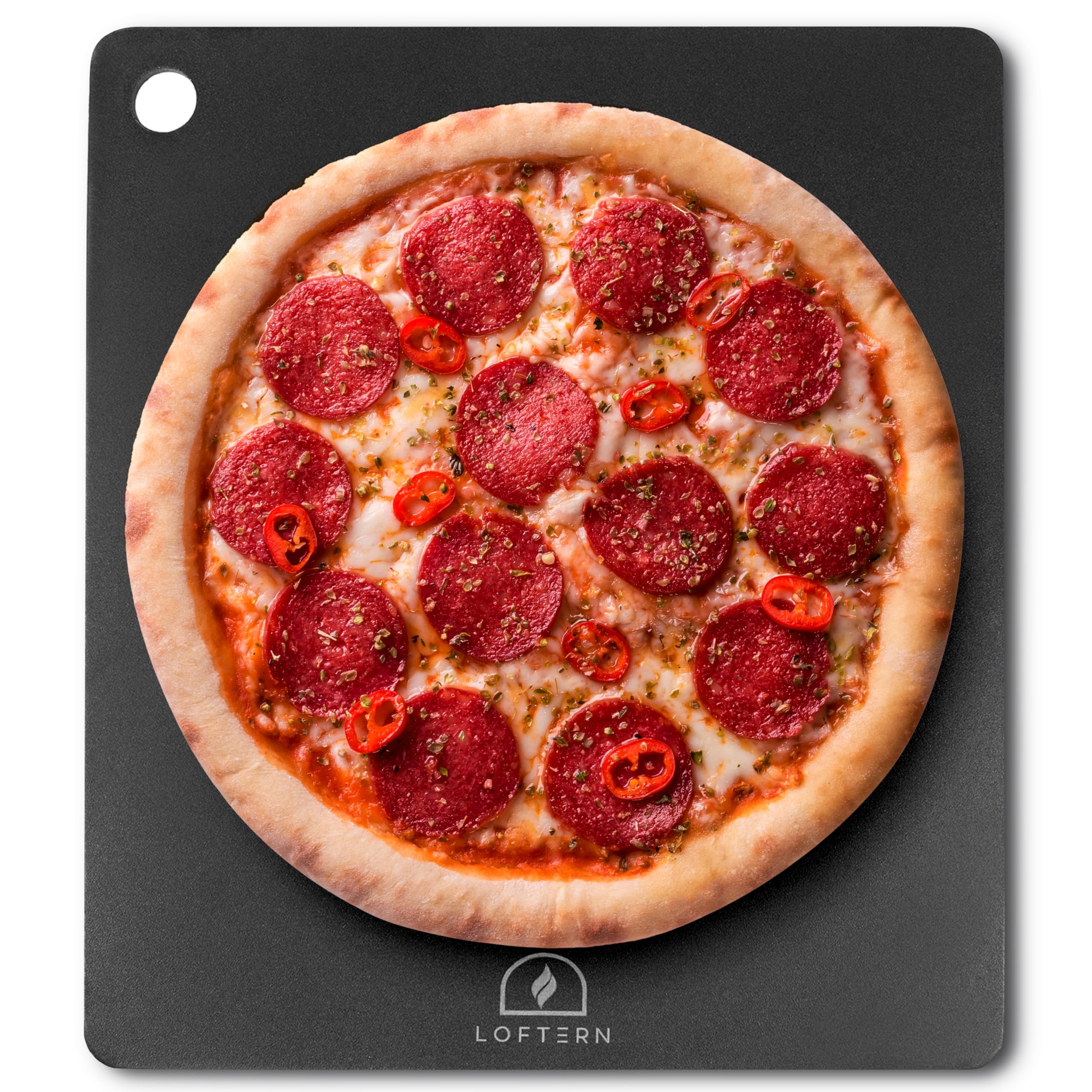 Loftern 14" x 16" Pizza Steel - Heavy-Duty Carbon Steel Baking Plate for Oven, G