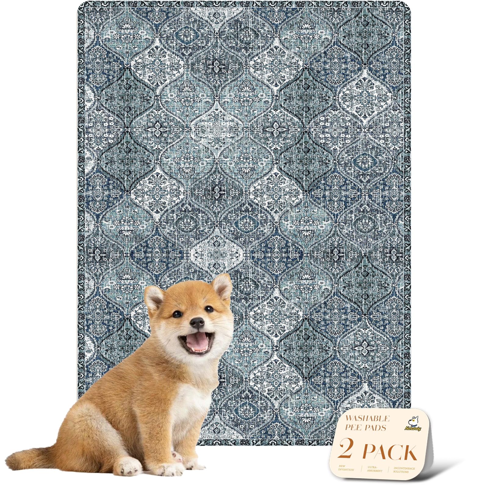 nunubaby Washable Pee Pads for Dogs, Stylish, Non-Slip and Leak-Proof Pee Pads. 