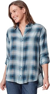Gloria Vanderbilt Amanda-Maglietta con Bottoni Camicia Button-Down Donna