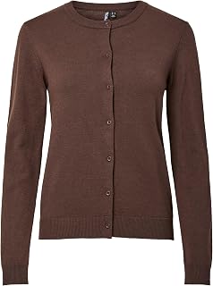PIECES Knitted Cardigan PCNORA, Hot Fudge, L