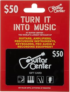 Guitar Center Physical Gift Card - $50