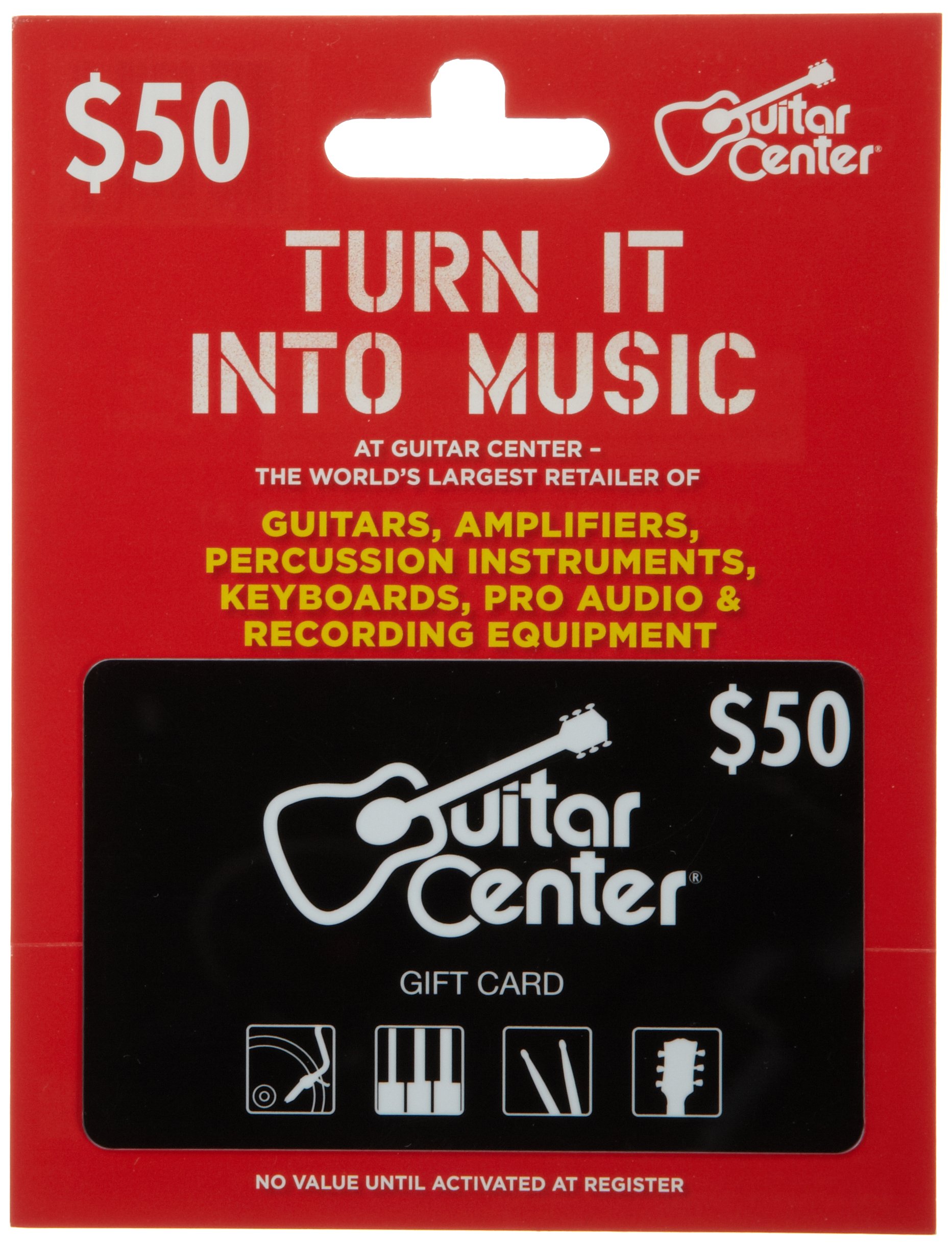 Guitar Center Physical Gift Card - $50