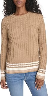 Tommy Hilfiger Cotton Crewneck Cable Sweater Pullover Women (Pack of 1)