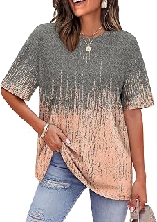 WIHOLL Camisetas de gran tamaño para mujer, camisetas de verano de manga corta, ropa de vacaciones en la playa, trajes de viaje, moda 2025