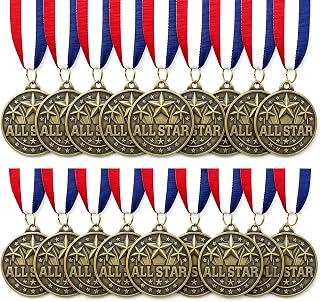 VUDANZYER 36pcs Medals for Awards,Award Medals | 2 Inch Medals for Awards, Matching Neck Ribbons, Awards for Sports, School & Academic Contests, Team Games & Theme Parties