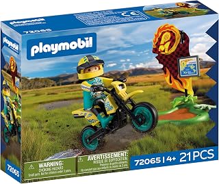 Playmobil | Cars | Offroad Motor Bike | Motocross Bike with Jump ramp | Motorcycle Toy for Children Aged 4 and up | 72065