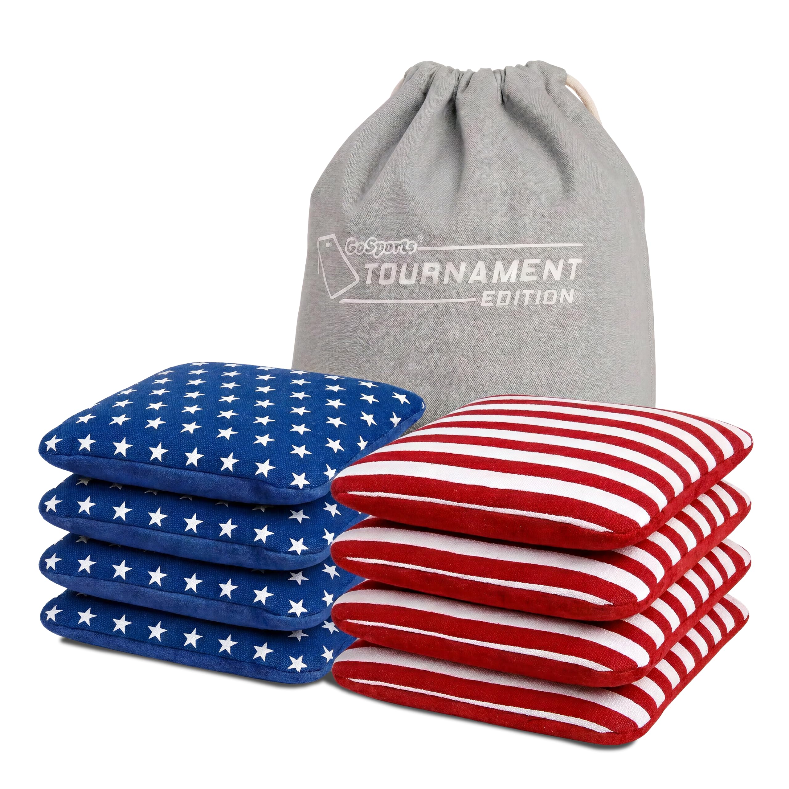 GoSports Dual Sided Cornhole Bean Bags - Slide and Stop Regulation Tournament Be