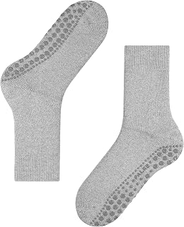 FALKE House Socks Home Pads Cotton Wool Size 35-50 Men Black Grey Many Other Colours Reinforced Hut Socks Without Pattern Breathable Pimple Print Non-Slip on the Sole 1 Pair - 39/42 EU