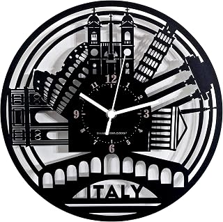 Instant Karma Clocks | Wall Clock Italy | Design Italian Monuments | Colosseum Tower of Pisa Venice Rome | Wall Decoration for Home Office | Gift Idea Made in Italy
