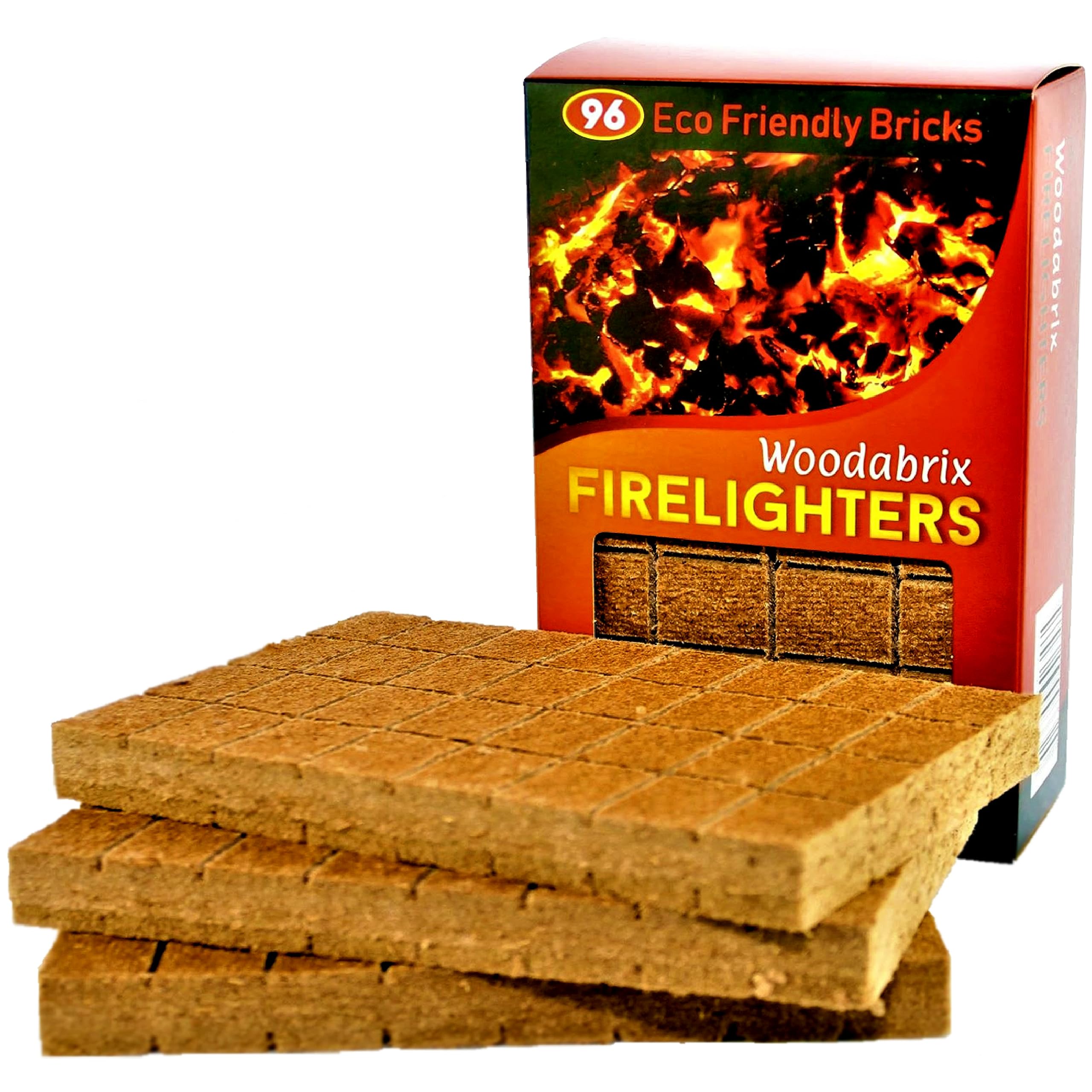Natural Wood Eco Firelighters. 96 Sustainable Fire-starters Ideal for Wood Burne