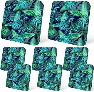 8Pcs Patio Cushion Covers Stretch Outdoor Furniture Protector Slipcovers | Universal Fit Outdoor Cushion Covers, Elastic Bottom, Couch Chair Seat Replacement, Pet Friendly for Dogs, Sofa Slipcovers